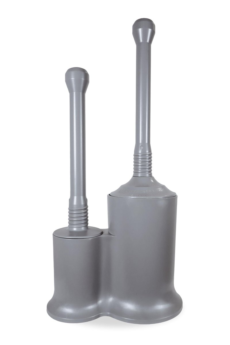 Master Plunger 500 & Toilet Brush Combo Set – Heavy-Duty Gray Toilet Plunger with High-Efficiency Brush and Holder – Durable, Compact Bathroom Cleaning Kit