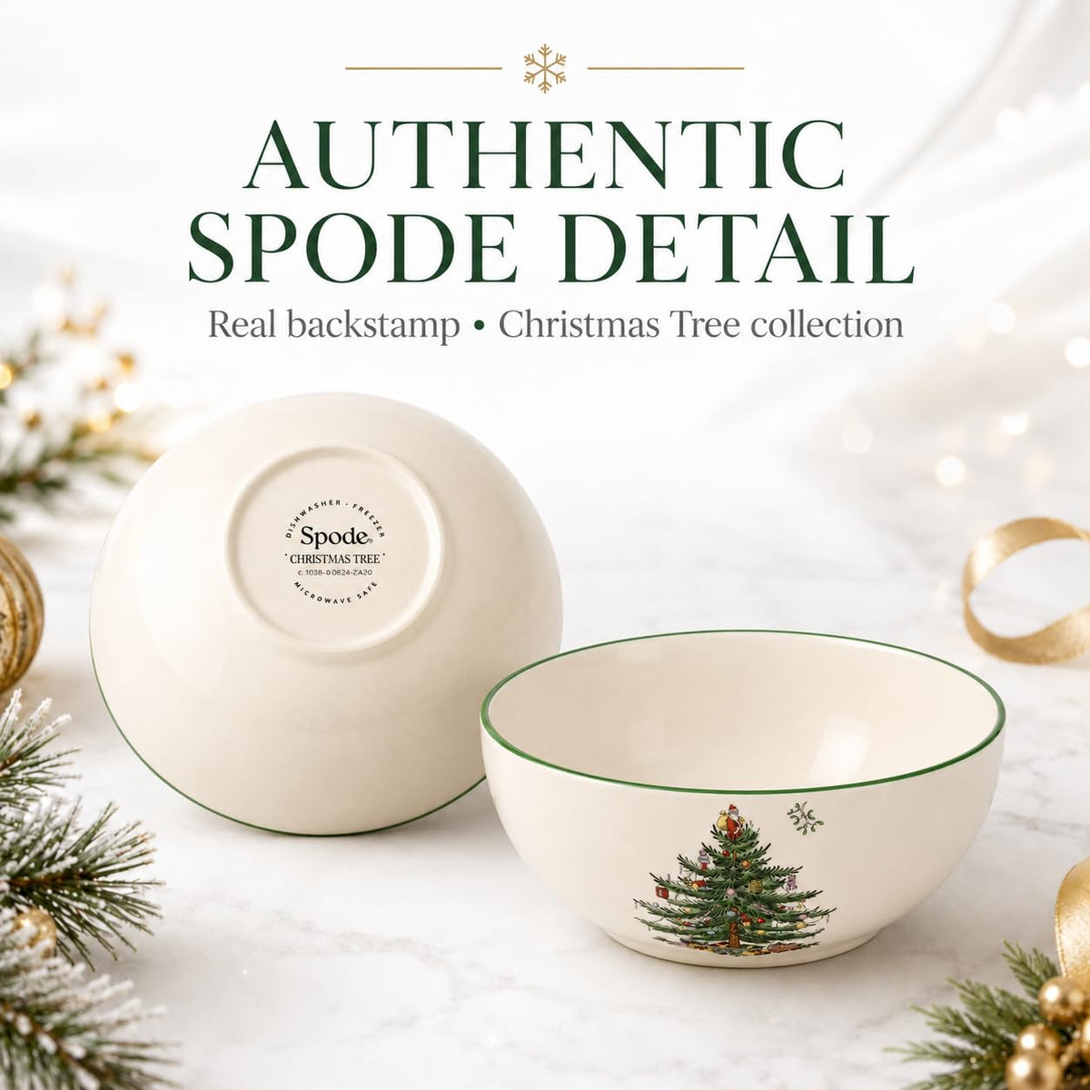 Spode – Christmas Tree Christmas Tree Medium Round Bowl