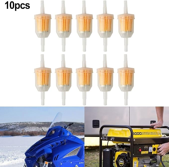 Inline Plastic Fuel Filters Set 10 Pieces