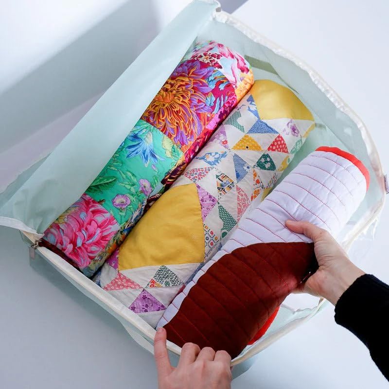 Quilt Storage Bag - Standard Size (22L x 15"W x 8"H) - Winter Green" - color: Winter Green