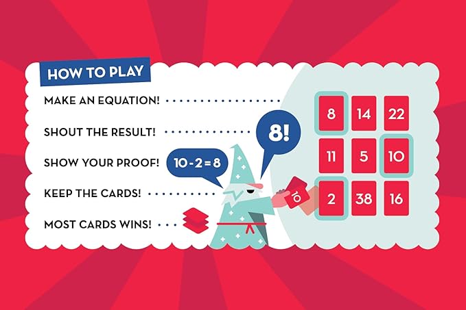 Proof! Math Game - The Fast Paced Game of Mental Math Magic - Teachers’ Choice Award Winning Educational Fun, Ages 9+
