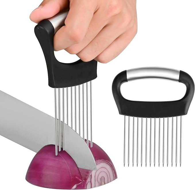 2 PCS Onion Holder for Slicing, Vegetable Slicer Slice Cutter Chopper Guide