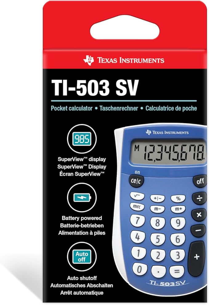 Texas Instruments TI-503 SV Standard Function Calculator
