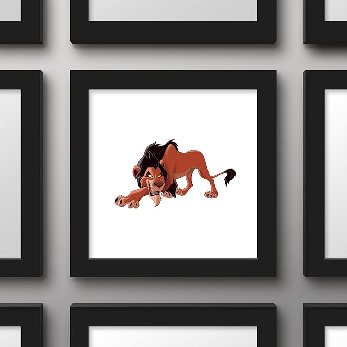 Trends International Gallery Pops Disney The Lion King - Scar Wall Art Wall Poster, 12.00" x 12.00", Black Frame Version
