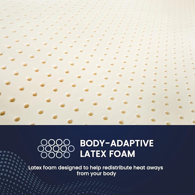 12 Inch Twin XL Mattress - Responsive Latex and Cooling Gel Hybrid Bed in a Box, Easy to Move for Dorms & Rentals, Zoned Support for Spinal Alignment, Medium Firm, CertiPUR-US Certified
