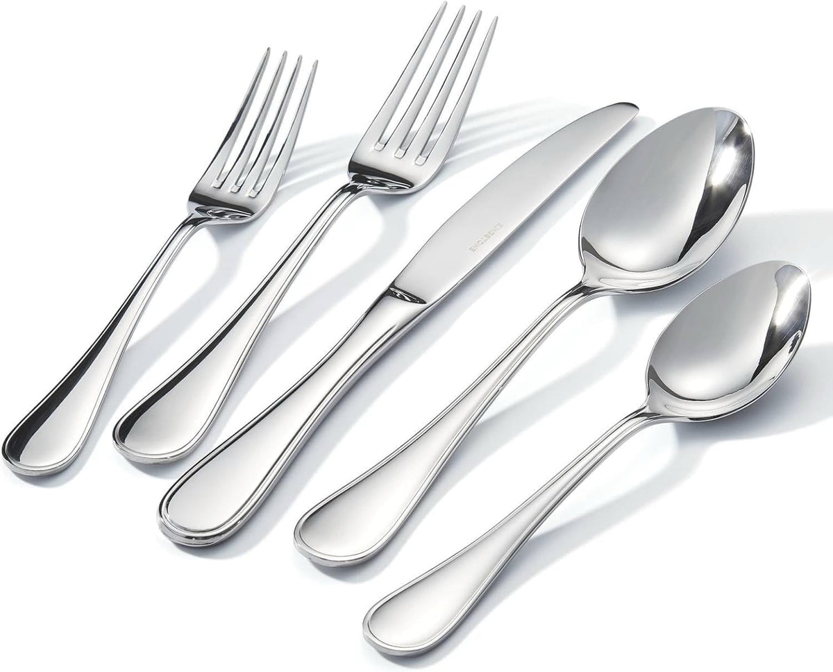 48 Piece Silverware Set for 8 with Steak Knives, 18/10 Stainless Steel