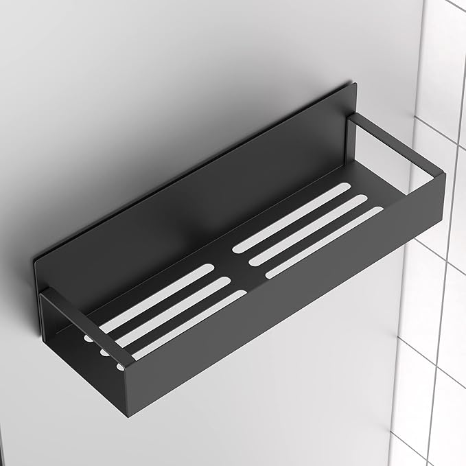 6 Pack Magnetic Spice Storage Rack Organizer for Refrigerator and Oven, Matt Black Fridge Organizers and Storage