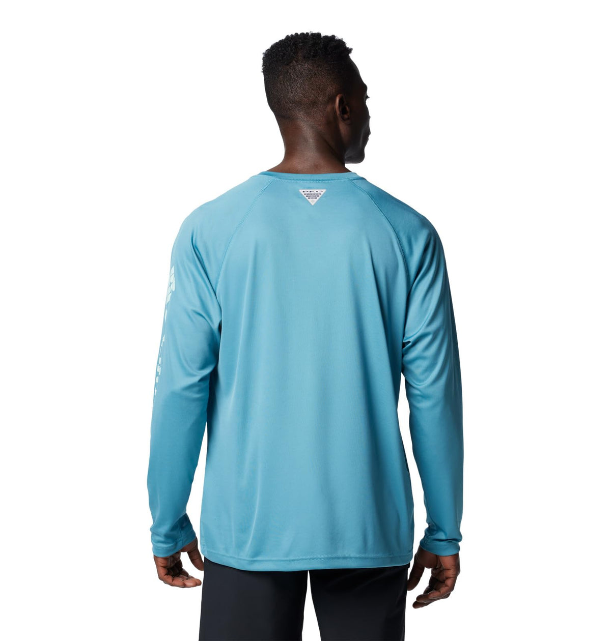 Columbia Men's Terminal Tackle Long Sleeve Fishing Shirt, Canyon Blue/ICY Morn Logo, 3X