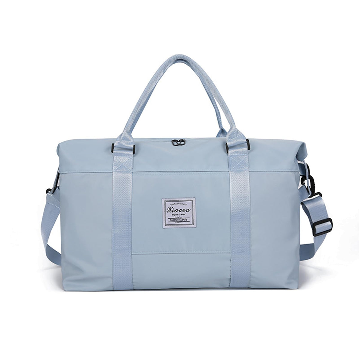 KARRESLY Travel Duffel Bag for Women,Shoulder Weekender Overnight Bag Sports Gym Tote Bag,Waterproof(Light Blue) free size