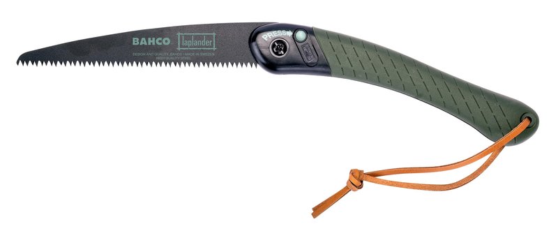 Bahco BAH396LAP 7-1/2" Laplander Folding Saw for Trail Maintenance, Wood Processing, and Survival Use, Rust-Protected Blade, Secure Lock, Ergonomic Grip, Ideal Bushcraft and Camping Tool