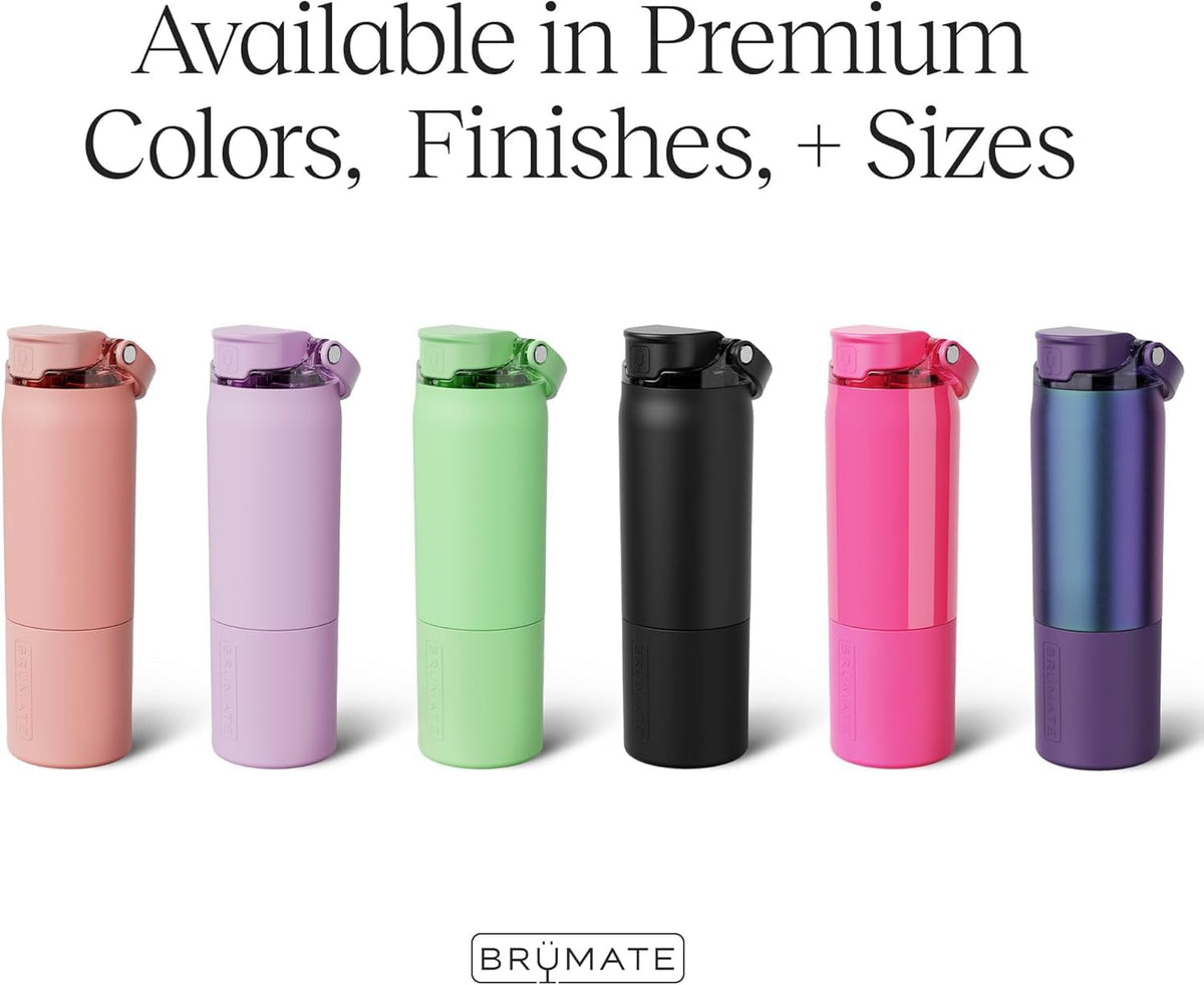 BrüMate Rise 35oz Water Bottle With 100% Leakproof Covered Silicone Straw | Insulated Stainless Steel Water Bottle With Removable Straw | Fast Flow | Soft Sip Silicone Spout | BPA-Free (Java)