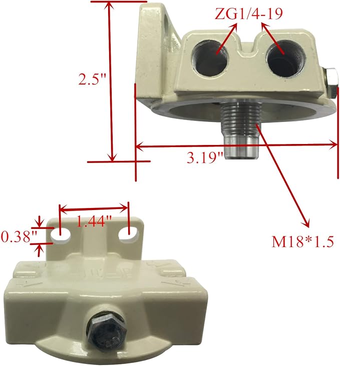 iFJF R12T Fuel Filter Base NPT ZG1/4-19 Automotive Parts
