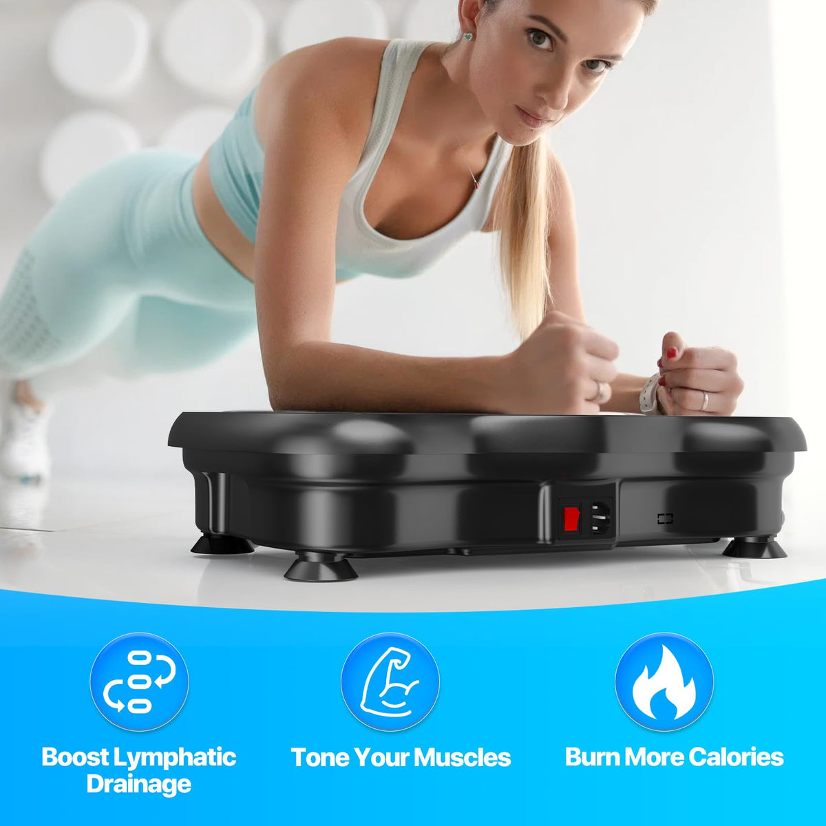 Vibration Plate , Vibrate Fitness Platform for Weight Loss ,Whole Body Workout Equipment for Lymphatic Drainage ,Weight Loss ,Fat Burner for Women Men