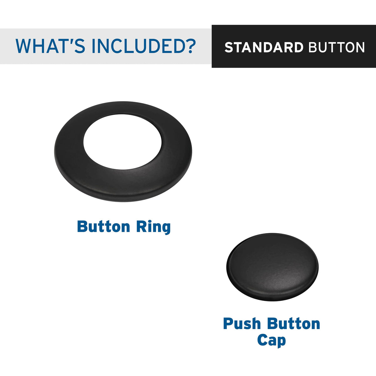 InSinkErator STC-MTBLK Push SinkTop Switch Button, Matte Black