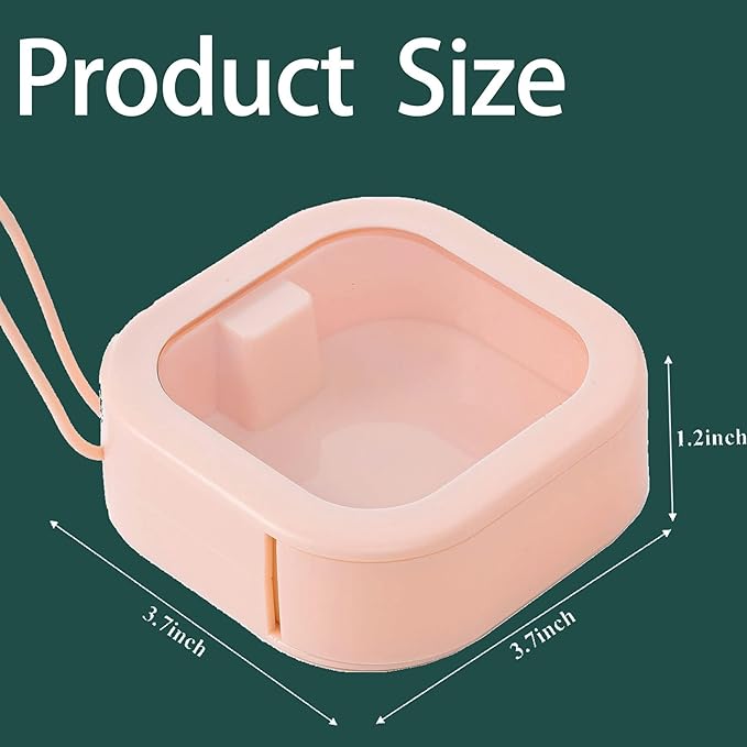 2pcs Hair Tie Organizer,Portable Travel Qtip Holder,Bathroom Storage Organizer Qtip Dispenser Cotton Swabs Dispenser Kids Hair Accessory Box with Lid for Bathroom,Desktop Organizer(2pcs pink&white)