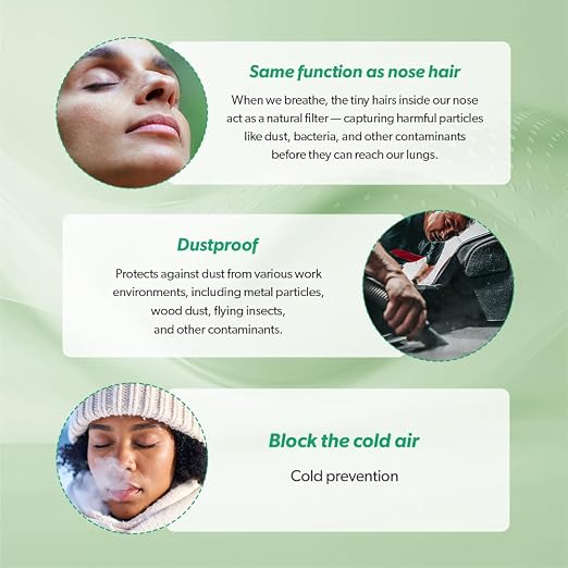 3-Ply Nose Filter Reusable Breathable Nasal Plugs Air Filteration