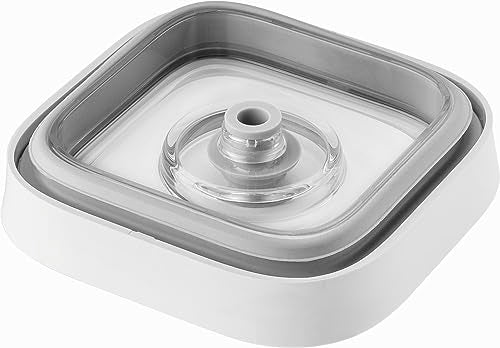 ZWILLING FRESH & SAVE CUBE Box, size S, modular & stackable container, airtight & vacuumable storage, dishwasher friendly, transparent - size: Small