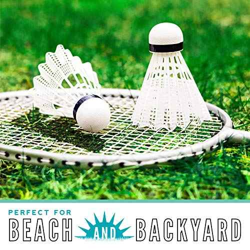Franklin Sports Badminton Racket + Birdie Set - Replacement Badminton Equipment for Kids + Adults - 2 Player - 4 Player Badminton Racket Sets