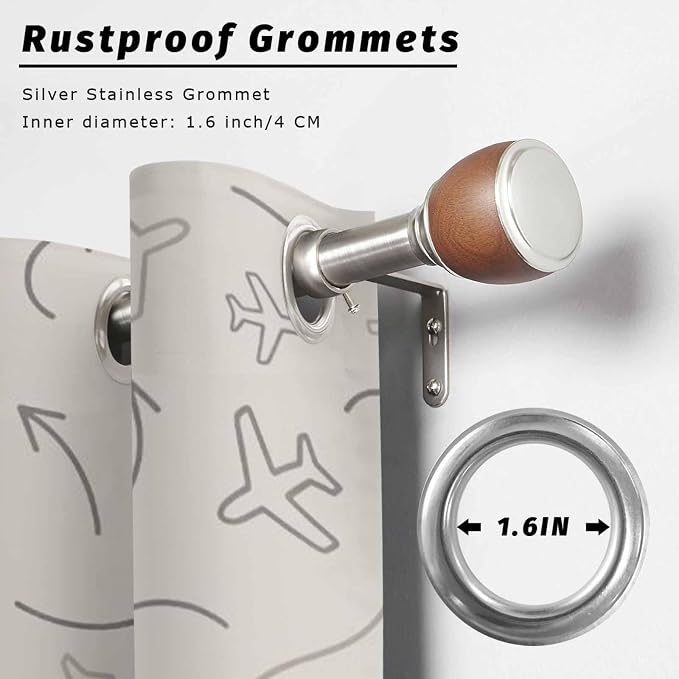Abstract Airline Route Waterproof Outdoor Curtains