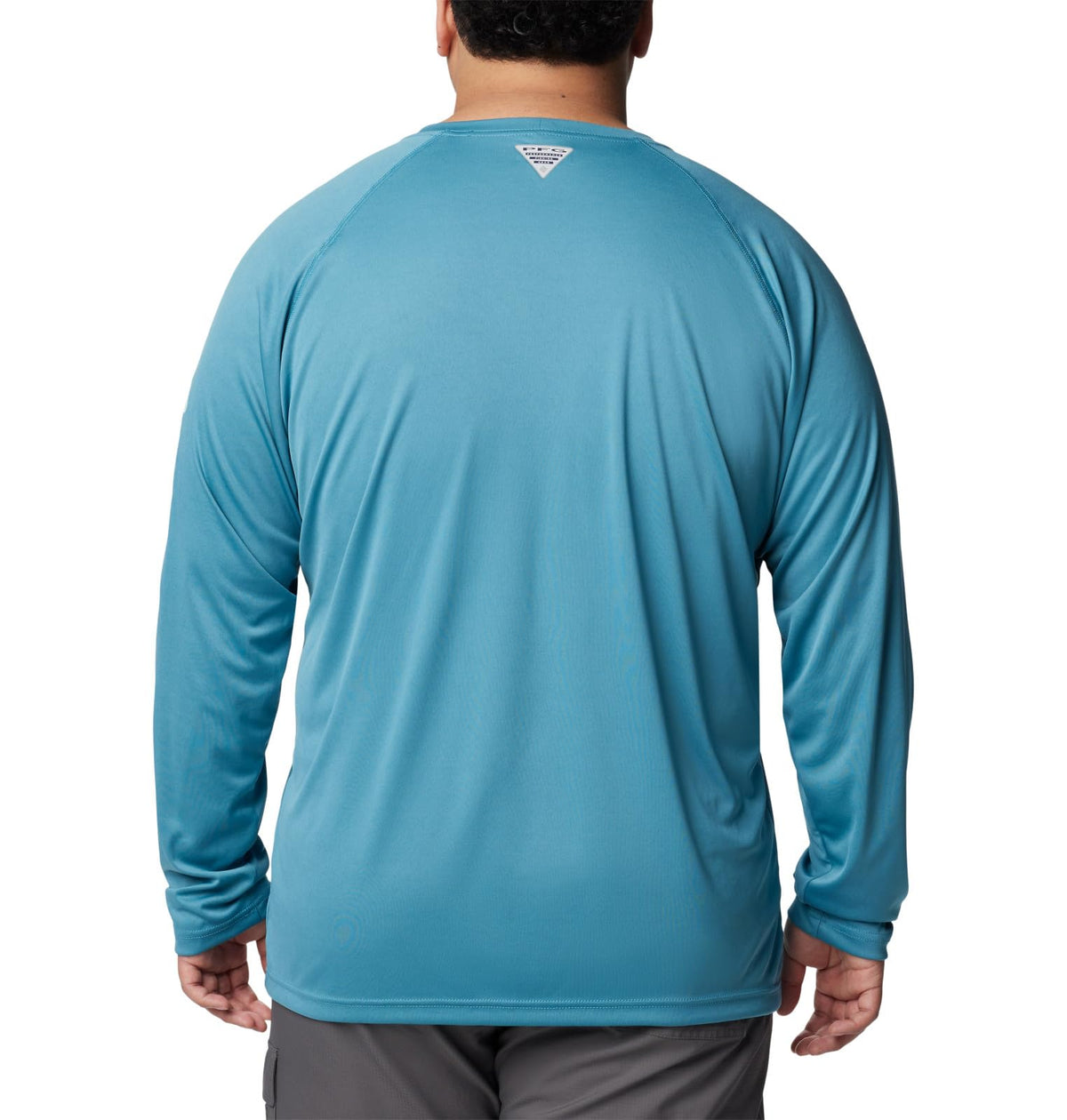 Columbia Men's Terminal Tackle Long Sleeve Fishing Shirt, Canyon Blue/ICY Morn Logo, 3X