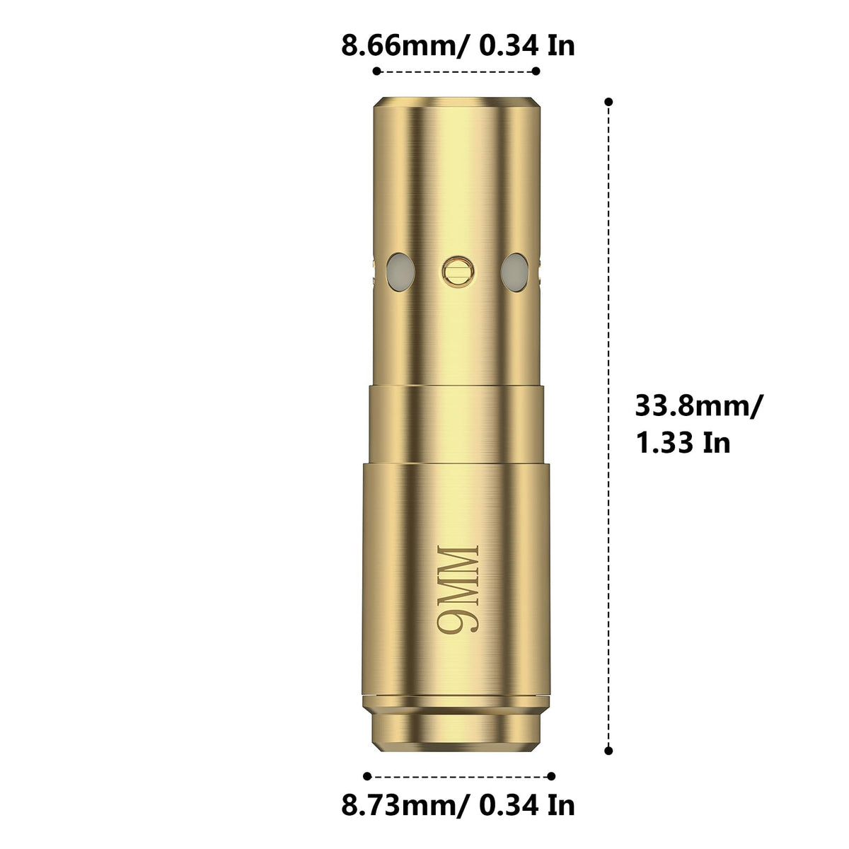 MidTen Green Laser Bore Sight 9mm Boresighter with 4 Sets of Batteries