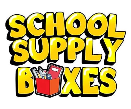 Back to School Supply Box Grades K-5 - School Supply Boxes - 32 Piece School Supplies Kit Includes Markers, Crayons, Pencils, Scissors, Folders, Glue Sticks, Notebook, and Composition Book