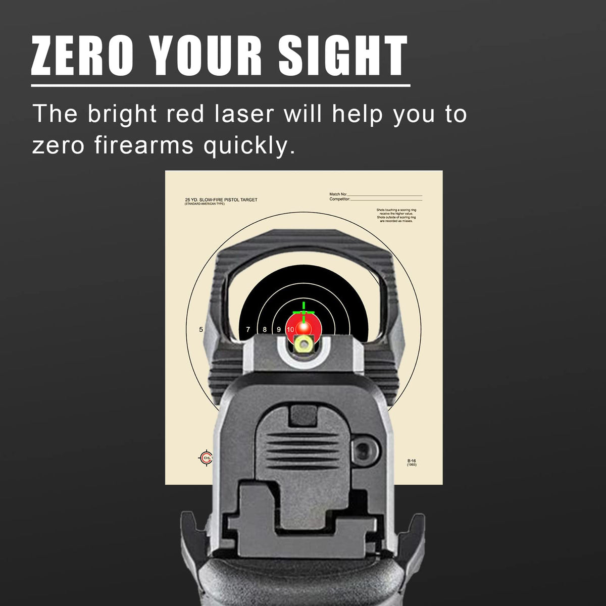 Angeebin Special Laser Boresighter End Barrel Laser Bore Sight Accurately and Easy to Fit Revolvers Pistols Rifle and Air Guns (.22LR/.223REM)