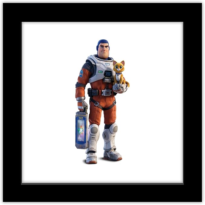 Trends International Gallery Pops Disney Pixar Lightyear - Buzz Lightyear and SOX Wall Art Wall Poster, 12" x 12", Black Framed Version