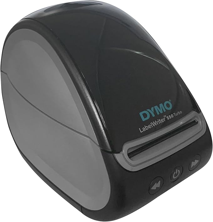 DYMO LabelWriter 550 Turbo Direct Thermal Label Maker - USB and LAN Connectivity Monochrome Label Printer - 300 dpi, Print up to 90 Labels Per Minute, Auto Label Recognition - BROAGE Printer_Cable