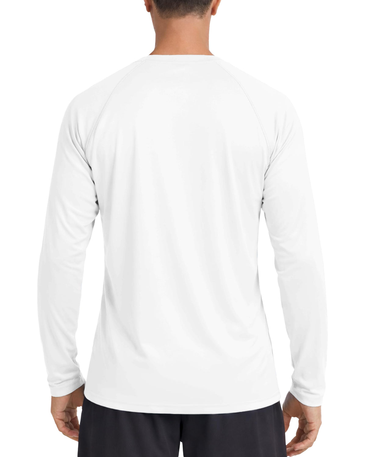 Boladeci Rash Guard for Men SPF Shirts Long Sleeve Lightweight UPF 50+ Sun Protection Swim Shirts Quick Dry UV Surf Water Running Fishing Tee T-Shirts White