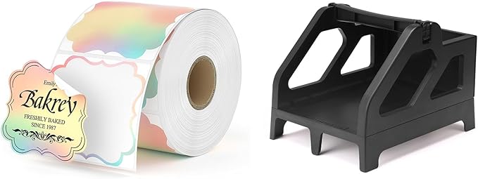 Rainbow Thermal Label Stickers+Shipping Label Holder