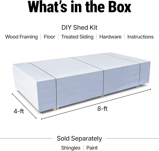 Handy Home Products Rookwood 10x12 Do-It-Yourself Wooden Storage Shed with Floor Kit- Does not Include Paint or Roofing Shingles