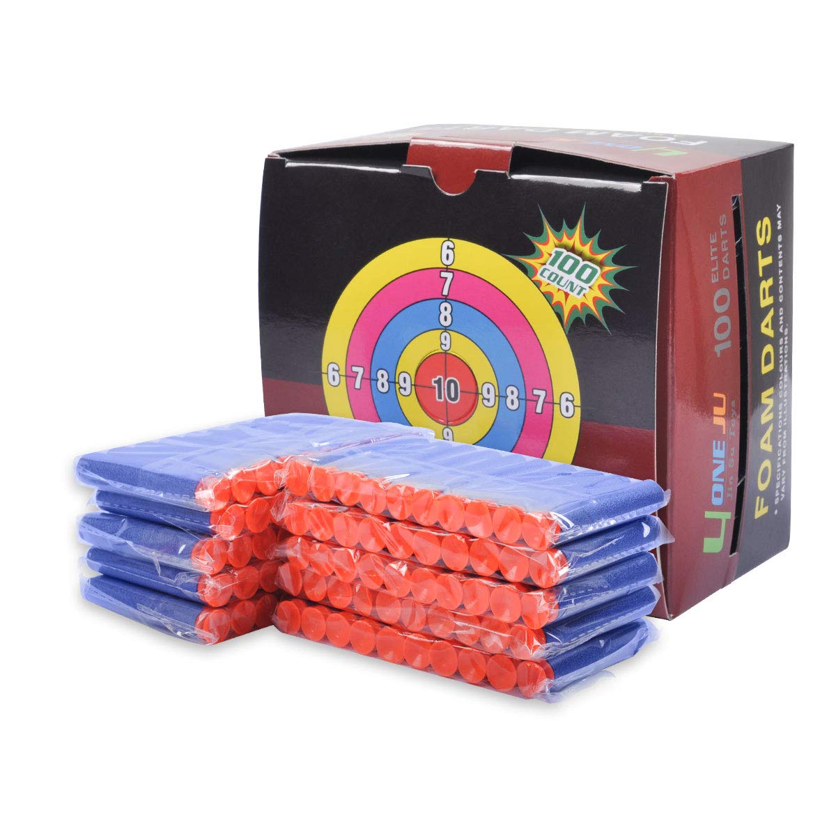YagoDago Refill Darts Universal Suction Dart Foam Bullet 100-Dart Refill Pack for Nerf N-Strike Elite Series Blasters Toy Gun