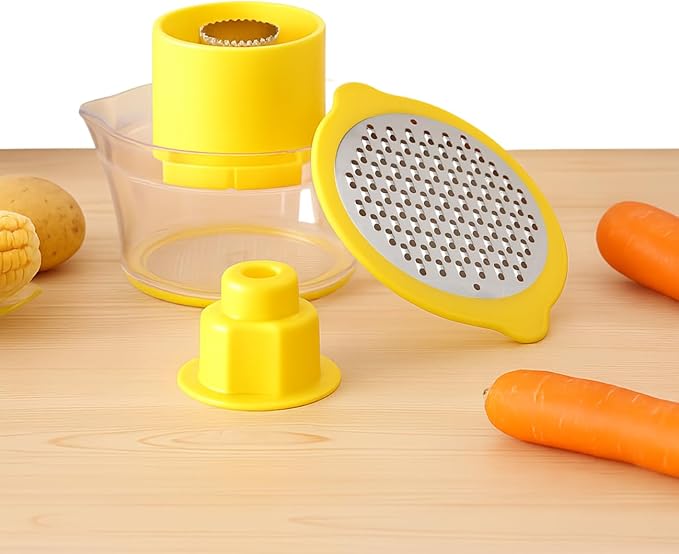 Zenqvox Corn Stripper Tool——4-in-1 Corn Peeler for Corn on the Cob with Measuring Cup and Grater, Versatile Kitchen Gadget and Corn Shucker Tool for Fresh Kernels.
