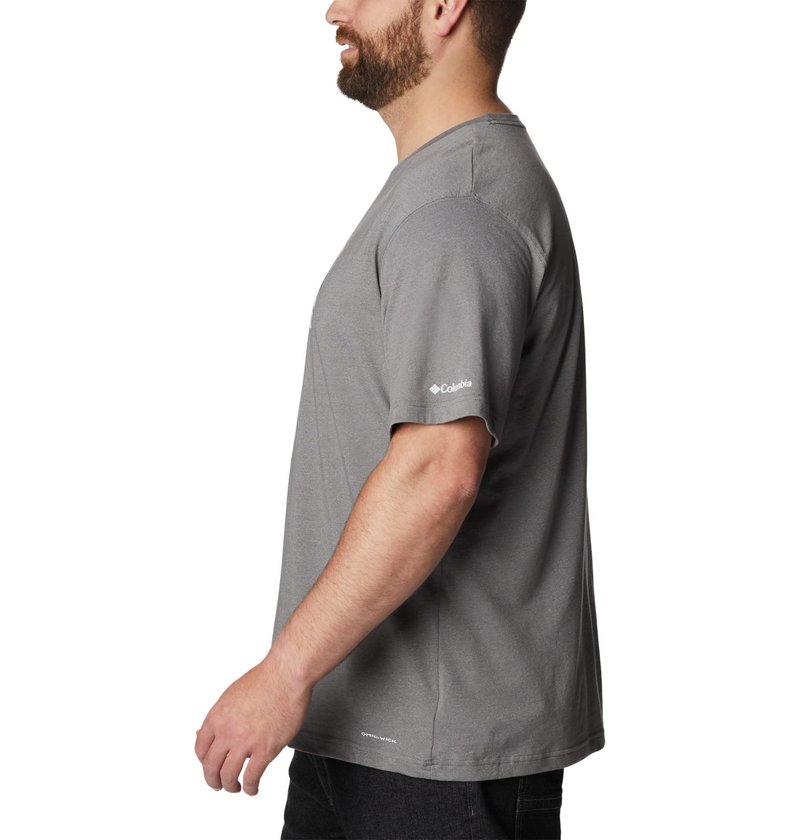 Columbia Men's Thistletown Hills Graphic Short Sleeve, City Grey Heather/Hikers Graphic, 3X Big