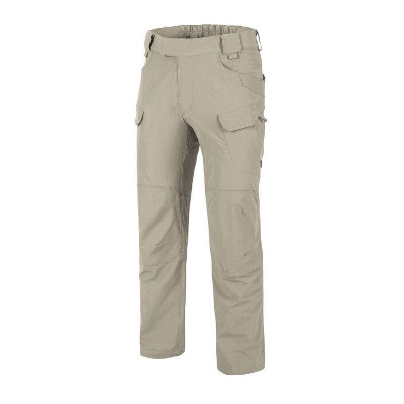 Helikon-Tex OTP Outdoor Tactical Pants - Water Resistant Ripstop Mens Cargo Pants - Outback Line - Lightweight, Hiking, Law Enforcement, Work Pants, Khaki Waist 34 Length 32