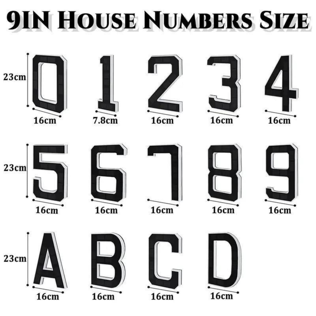 KUZEOLON 9 Inch Solar-Powered Outdoor House Number Light, No Wiring, Light Up House Numbers for Outside with Solar Panel, Waterproof LED Address Numbers for Home (1-9) (number2)