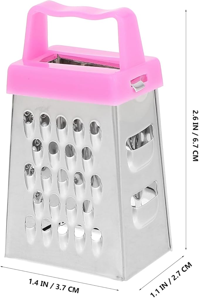 TOPPERFUN Mini Cheese Grater 6-Pack Stainless Steel Box Graters Handheld Vegetable Slicer for Garlic Ginger Cucumber and Potato Non-Slip Handle 2.63 X 1.45 X 1.06 in