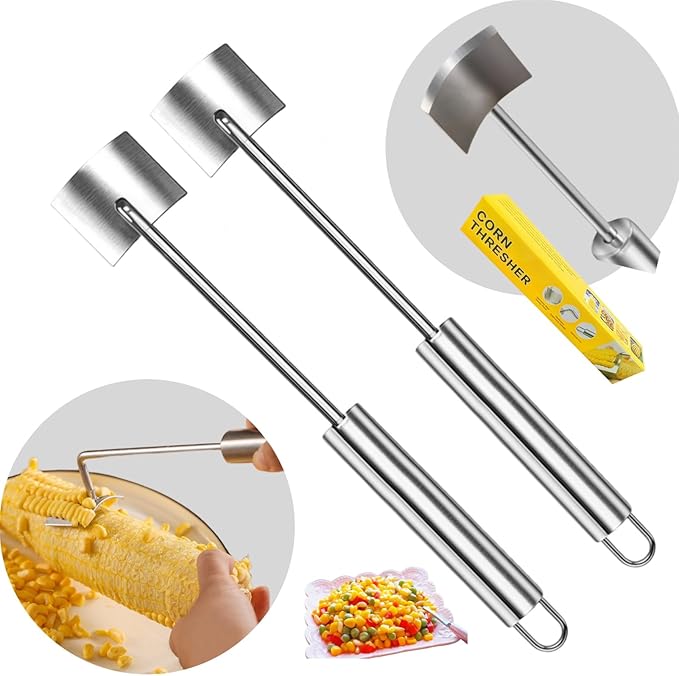 HKFALDRR Corn Peeler for Corn on the Cob, stainless steel corn stripping tool, Efficient Design Perfect for Dining Enthusiasts, 2-Pack