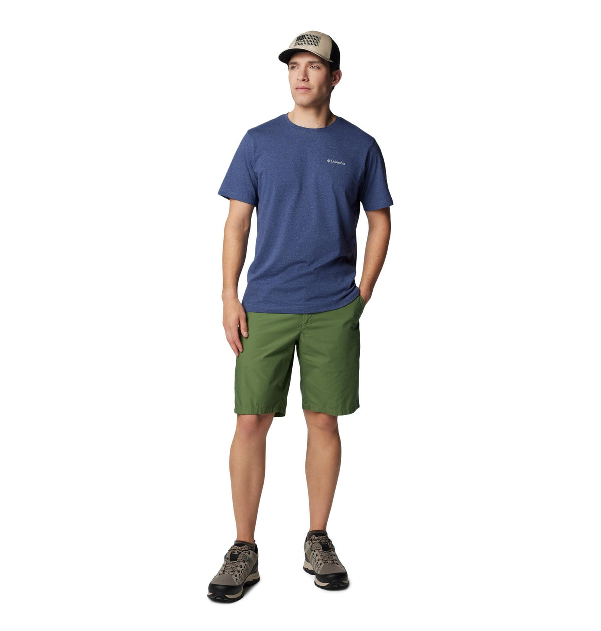 Columbia Mens Thistletown Hills Short Sleeve T-Shirt, Dark Mountain Heather, Large