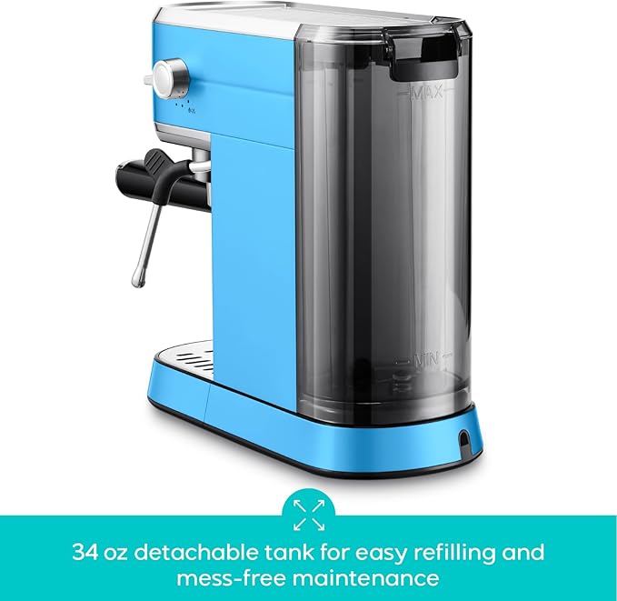 CASABREWS PFAS-Free Espresso Machine with Milk Frother Steam Wand