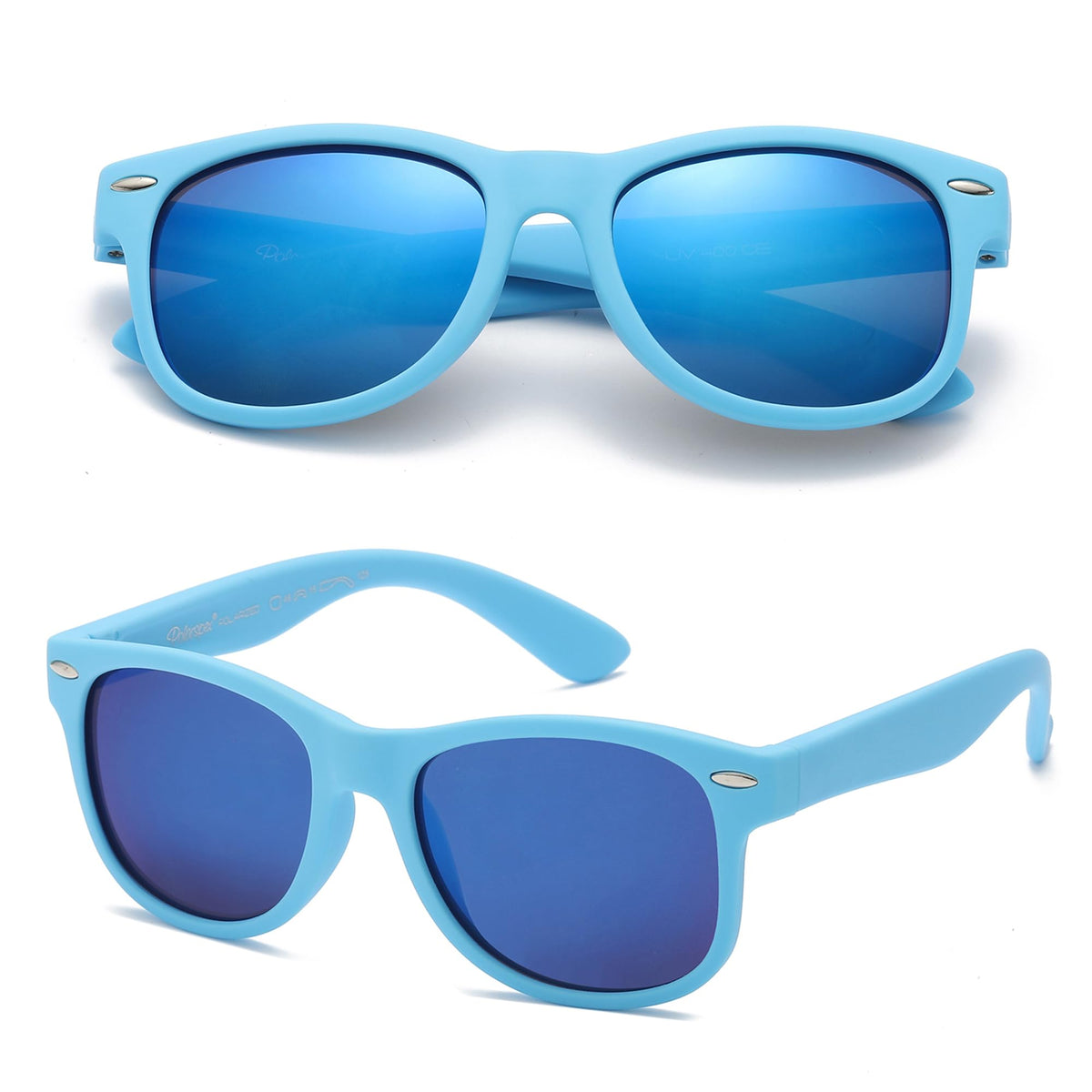PolarSpex Toddler Sunglasses UV Protection – Unbreakable Kids Polarized Sunglasses with Case for Boys & Girls age 2-8