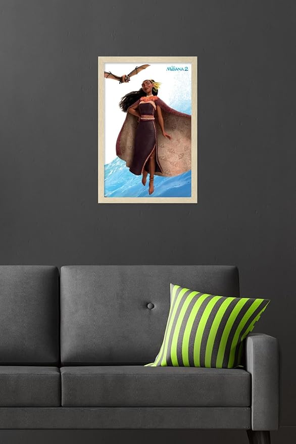Trends International Disney Moana 2 - Matangi Wall Poster, 22.4L x 14.7W, Blonde Framed Version