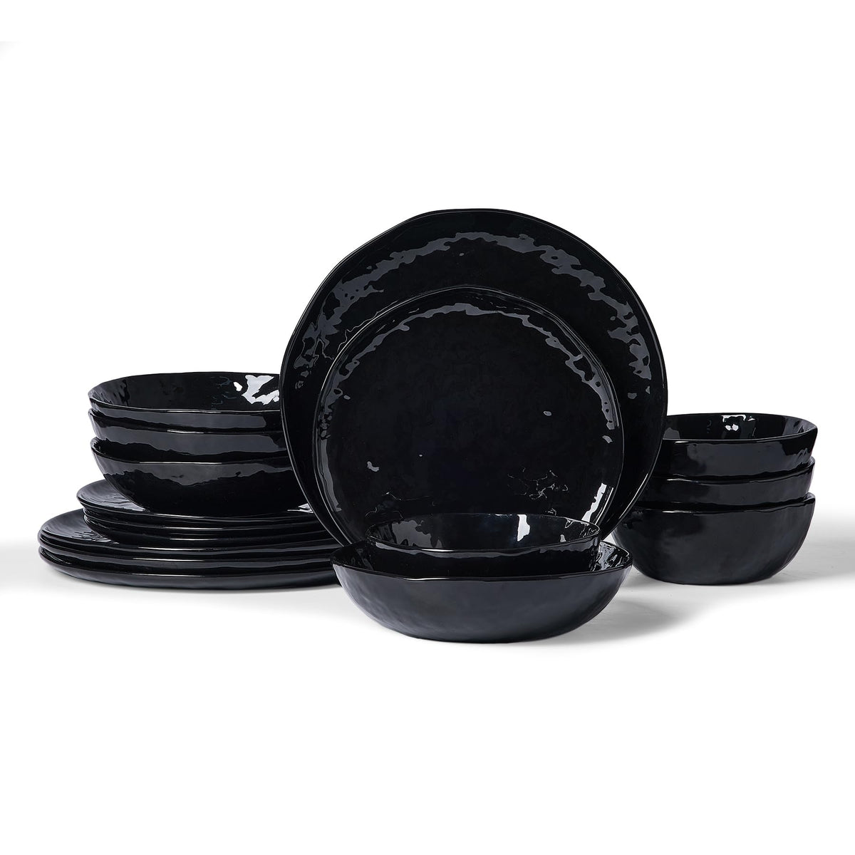 Famiware Mars Stoneware Dinnerware Set for 8, White