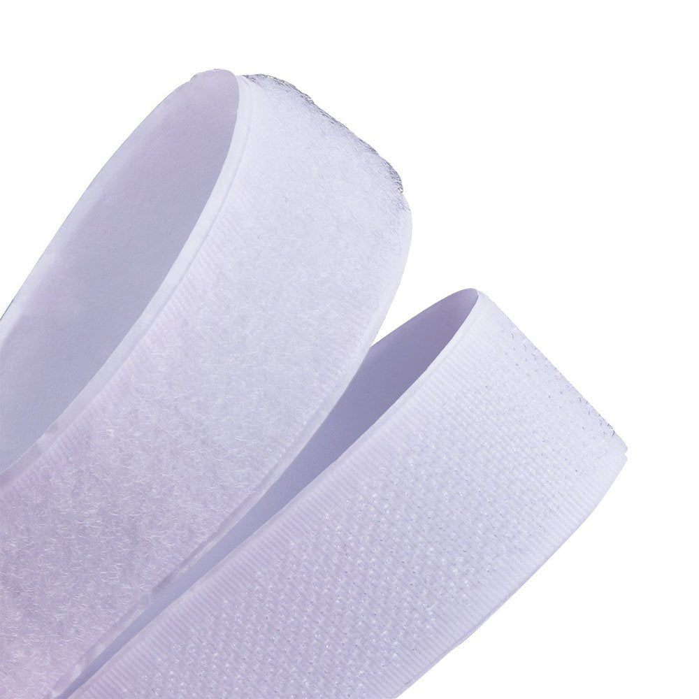 LLPT Hook and Loop Tape 1 Inch x 23 Feet Each Roll, White