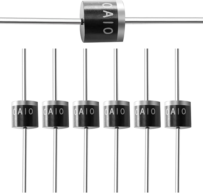 Chanzon 10A10 Rectifier Diode 10A 1000V R-6 Axial 10 Amp 1000 Volt Electronic
