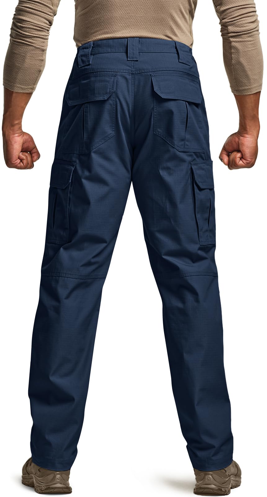 CQR Men's Tactical Pants, Water Resistant Ripstop Cargo Pants, Lightweight EDC Work Hiking Pants, Outdoor Apparel, Raider Midnight Blue, 32W x 30L