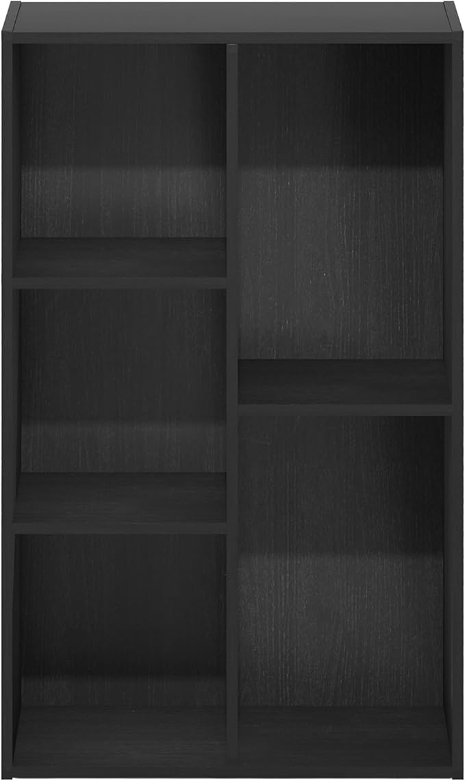 Furinno Luder 5-Cube No Tool Assembly Open Shelf, Blackwood