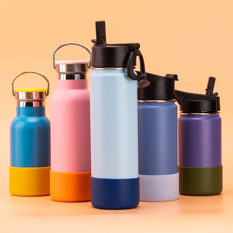 Boot for Hydro Flask 32 oz 40 oz, Thermoflask, Iron Flask, and the 32-40 oz water bottles (bottom width 3.5"-3.6"), Black