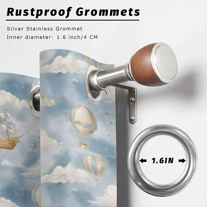 Hot Air Balloons Outdoor Curtains